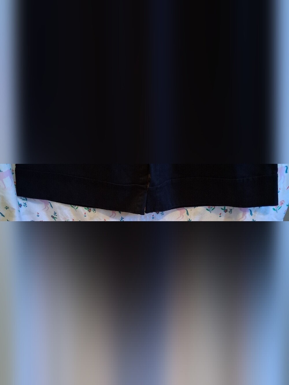 NWOT Anthropologie Elevenses Black Ribbed Extra Wide Flare Suspender Pant SZ 2 - Picture 4 of 5